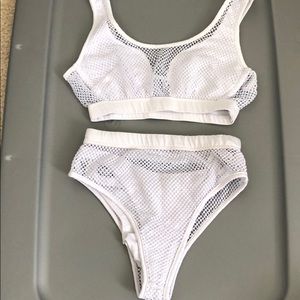 Two piece high waisted bathing suit